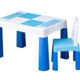 Masuta plastic copii cu 1 scaun Albastru MF 001